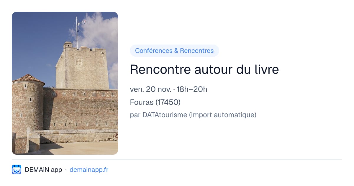 Rencontre autour du livre — Fouras