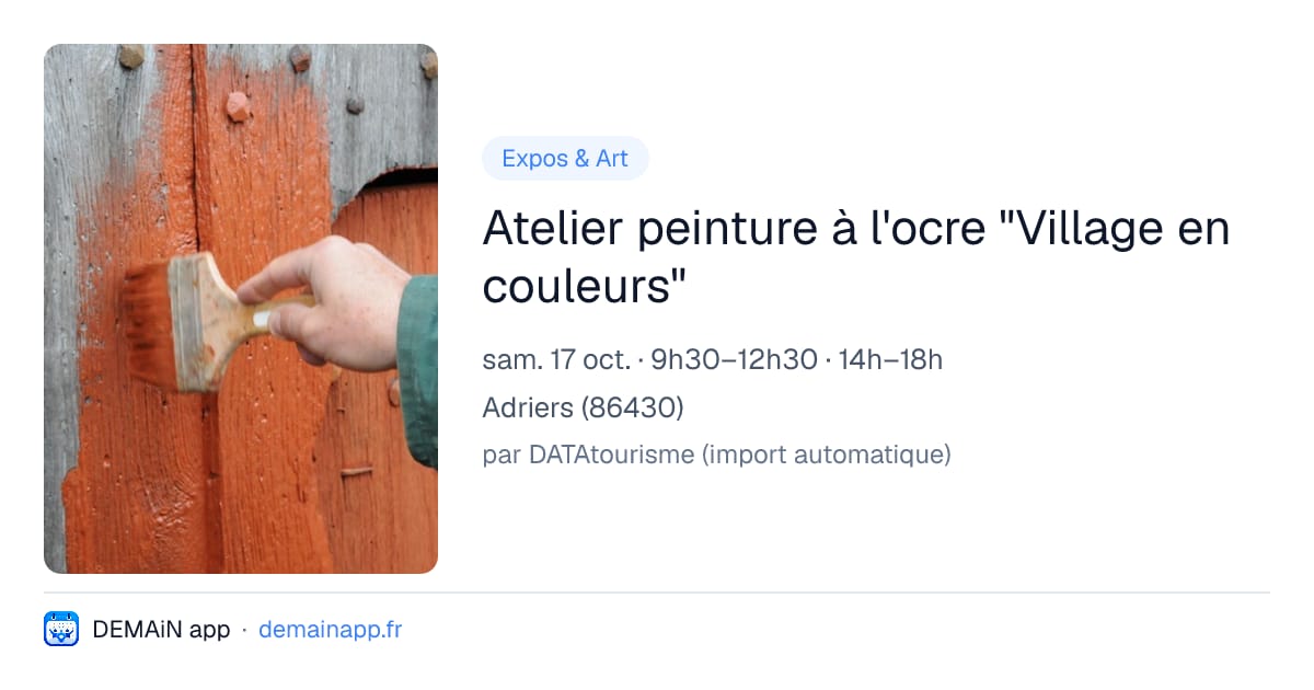 Atelier peinture à l'ocre "Village en couleurs" — Adriers