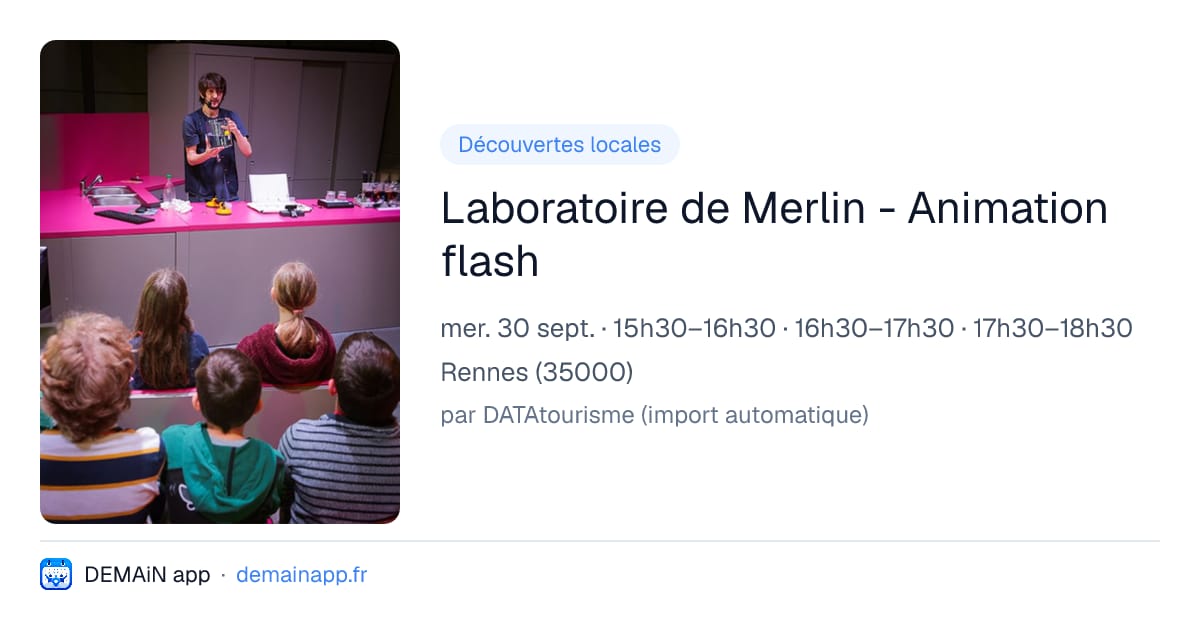 Laboratoire de Merlin - Animation flash — Rennes