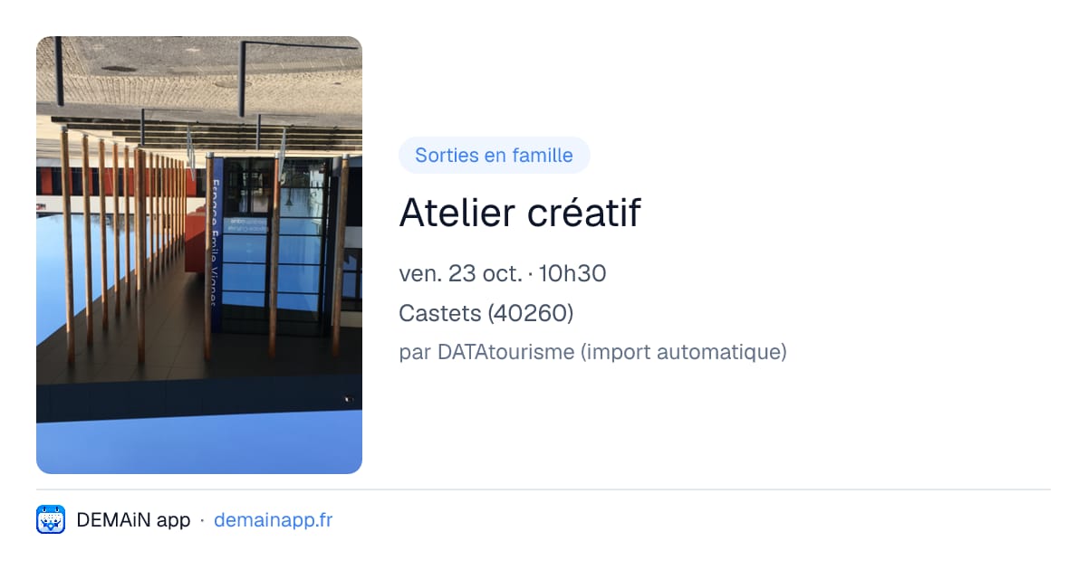 Atelier créatif — Castets