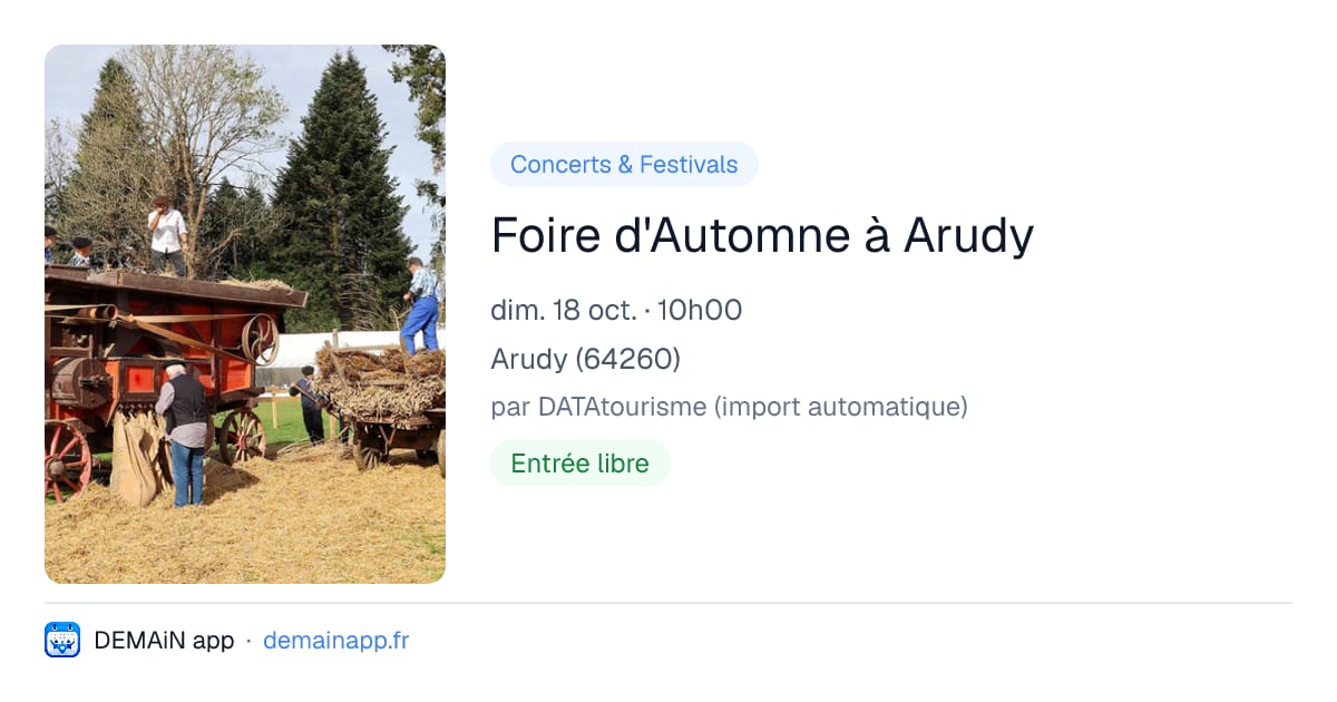 Foire d'Automne à Arudy — Arudy