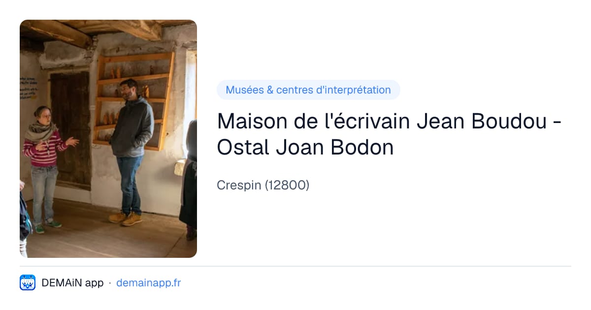 Maison de l'écrivain Jean Boudou - Ostal Joan Bodon — Crespin