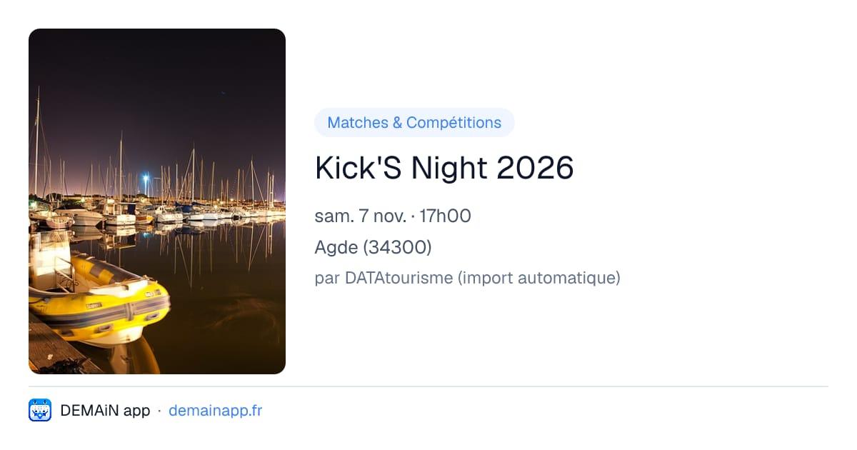 Kick'S Night 2026 — Agde