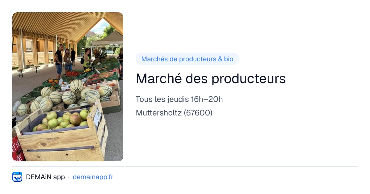 Marché des producteurs — Muttersholtz