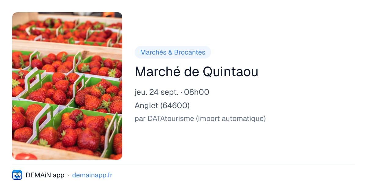 Marché de Quintaou — Anglet
