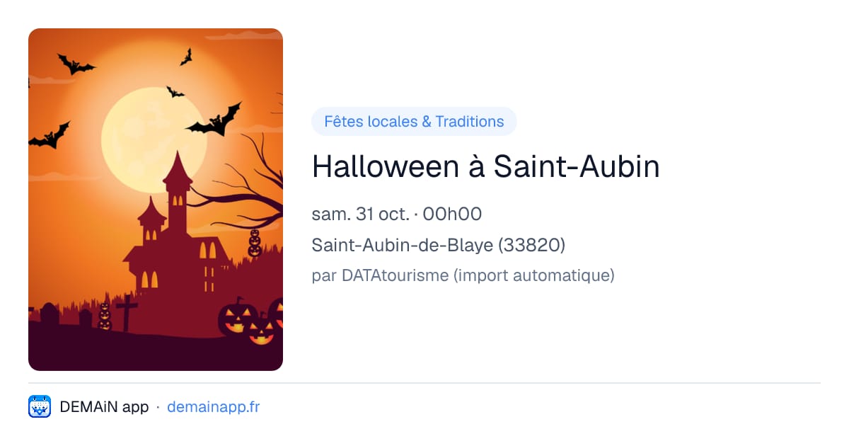 Halloween à Saint-Aubin — Saint-Aubin-de-Blaye