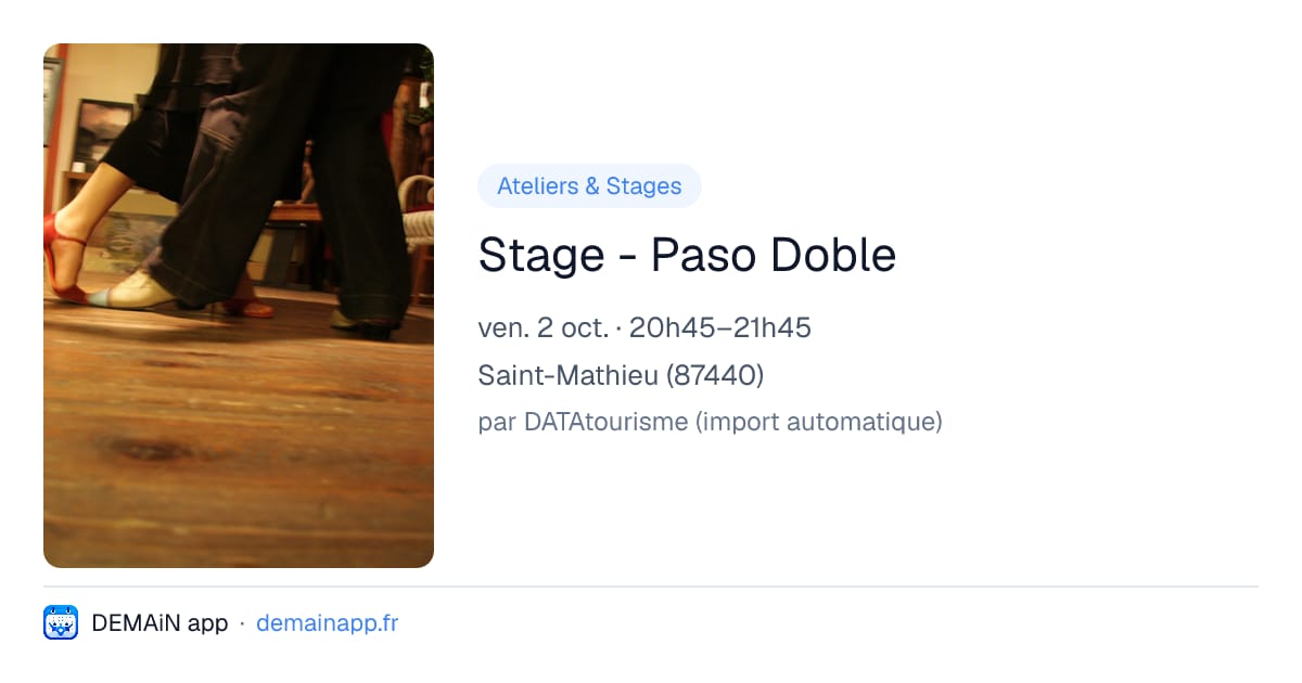 Stage - Paso Doble — Saint-Mathieu