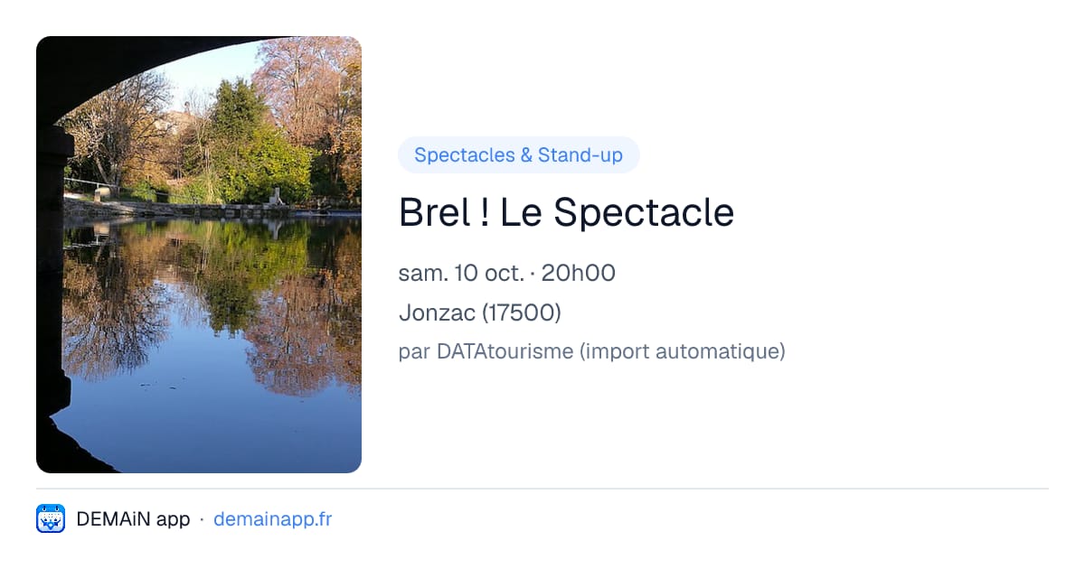 Brel ! Le Spectacle — Jonzac