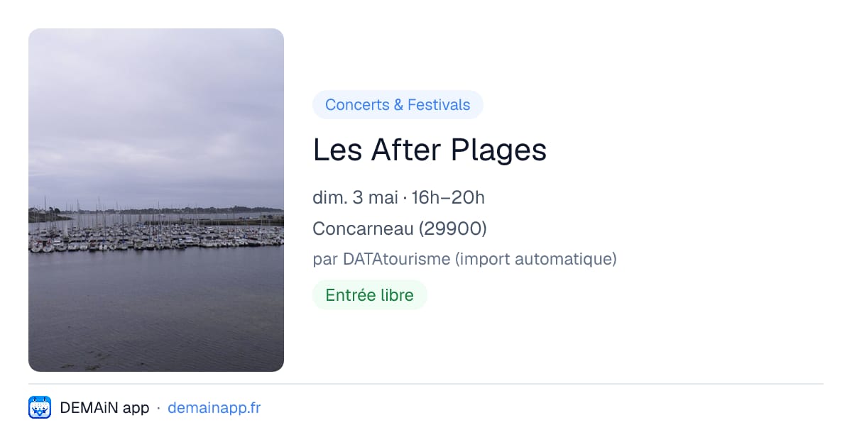 Les After Plages — Concarneau