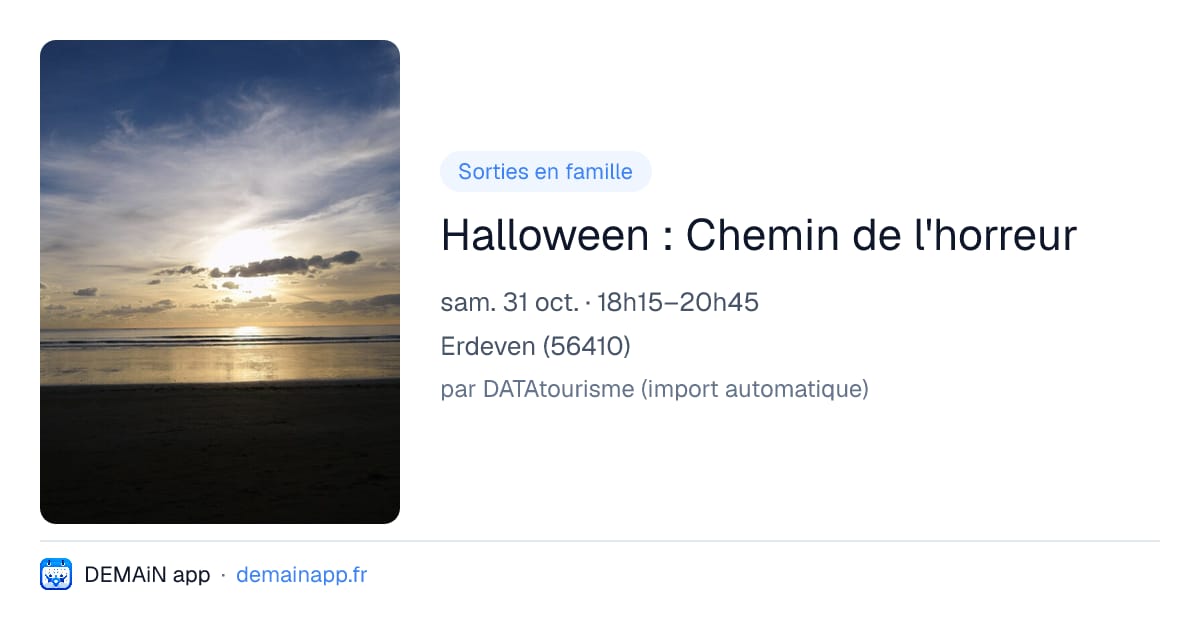 Halloween : Chemin de l'horreur — Erdeven