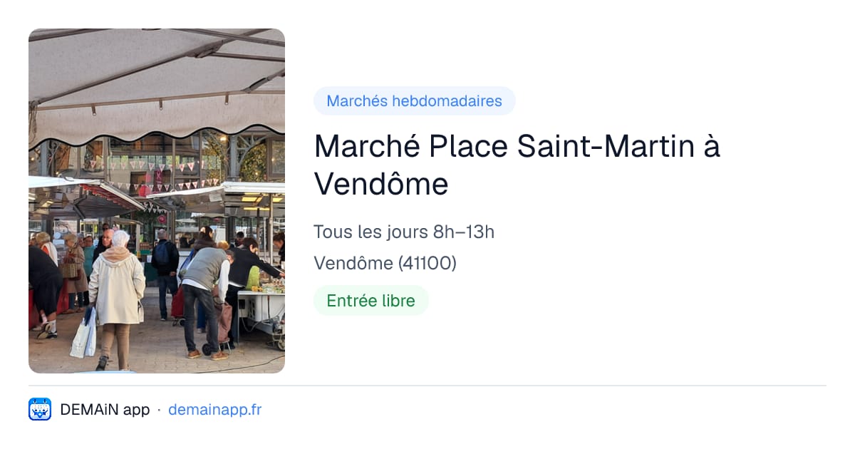 Marché Place Saint-Martin à Vendôme — Vendôme