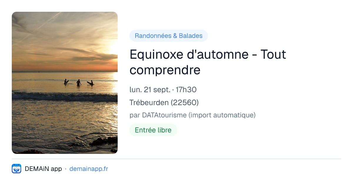 Equinoxe d'automne - Tout comprendre — Trébeurden