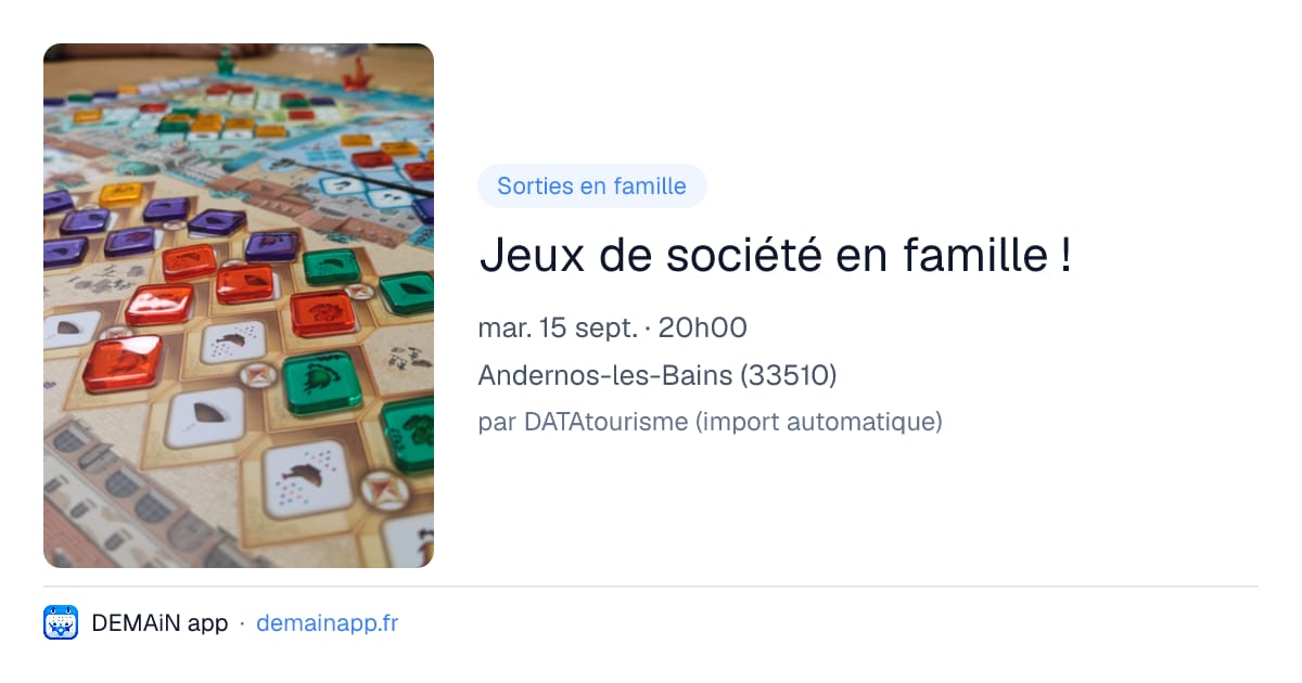 Jeux de société en famille ! — Andernos-les-Bains