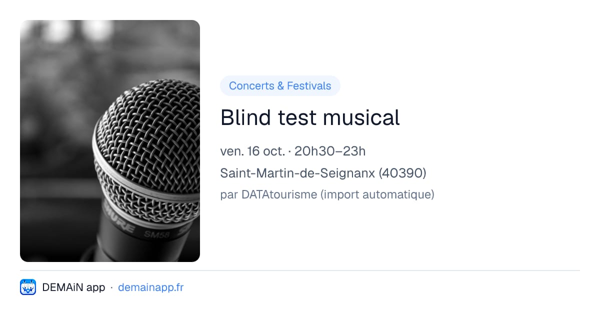Blind test musical — Saint-Martin-de-Seignanx