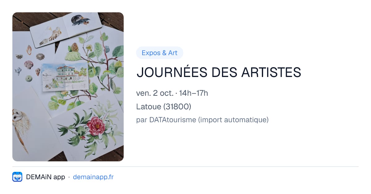 JOURNÉES DES ARTISTES — Latoue