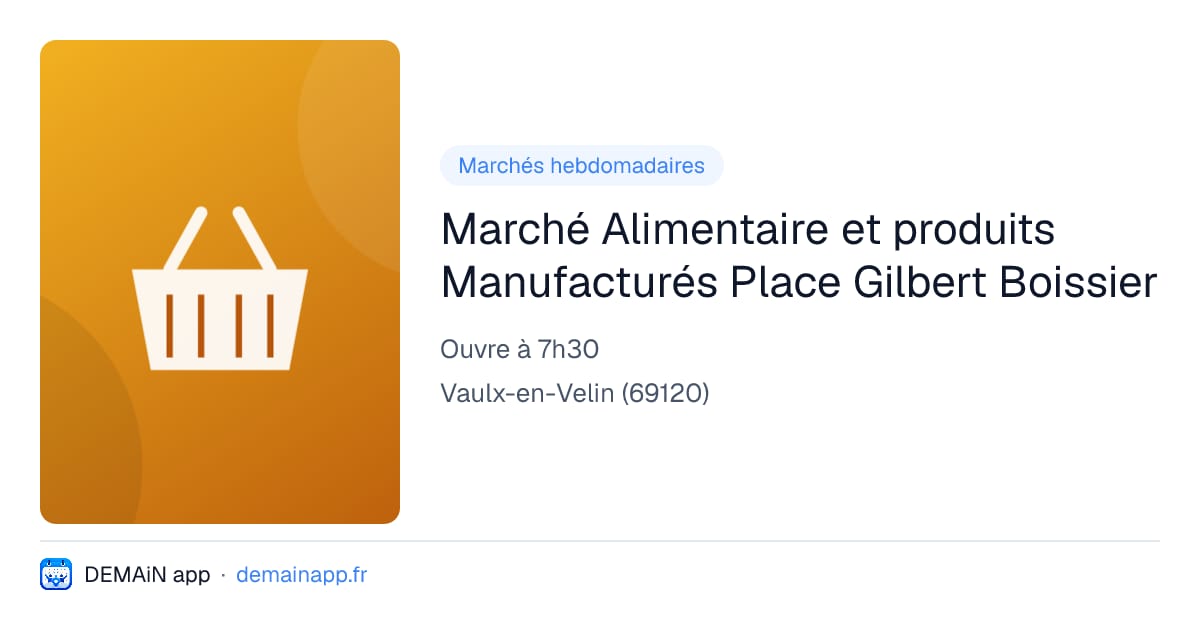 Marché Alimentaire et produits Manufacturés Place Gilbert Boissier — Vaulx-en-Velin