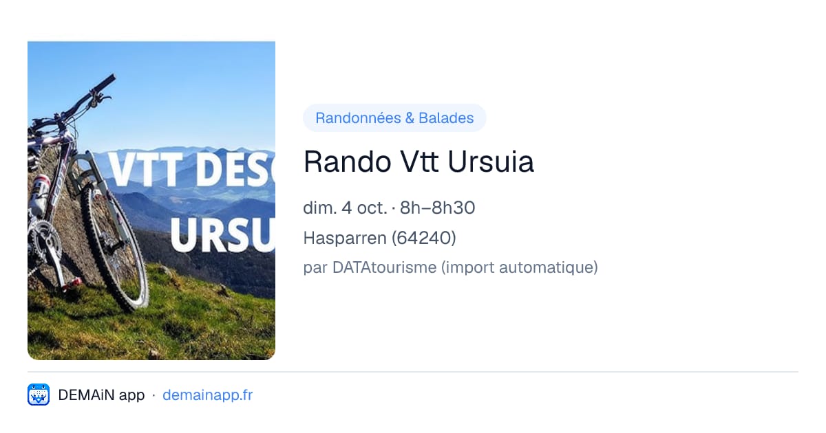 Rando Vtt Ursuia — Hasparren