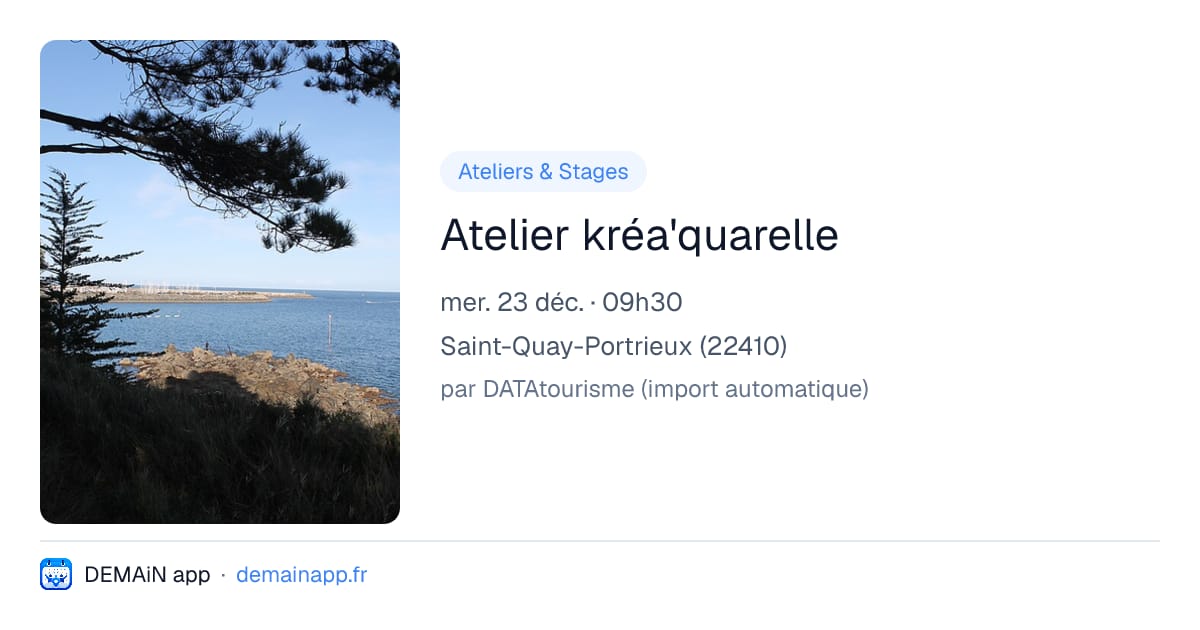 Atelier kréa'quarelle — Saint-Quay-Portrieux