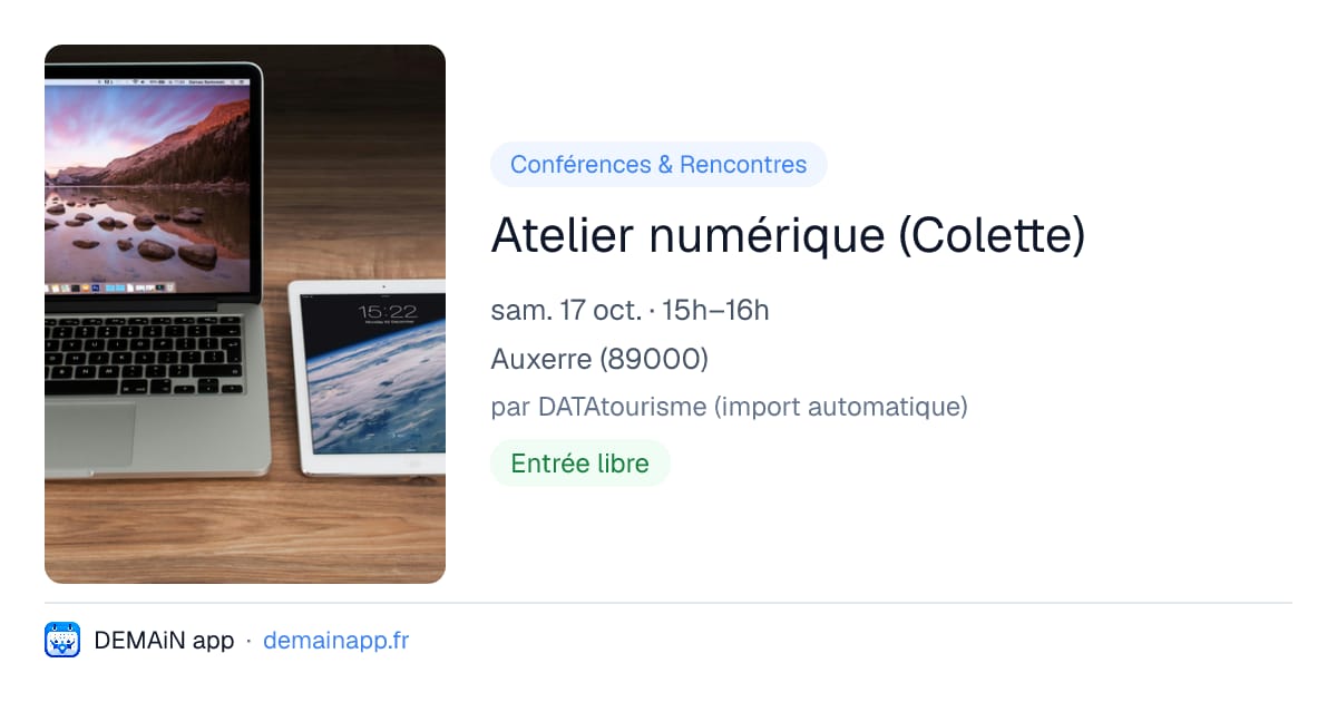 Atelier numérique (Colette) — Auxerre
