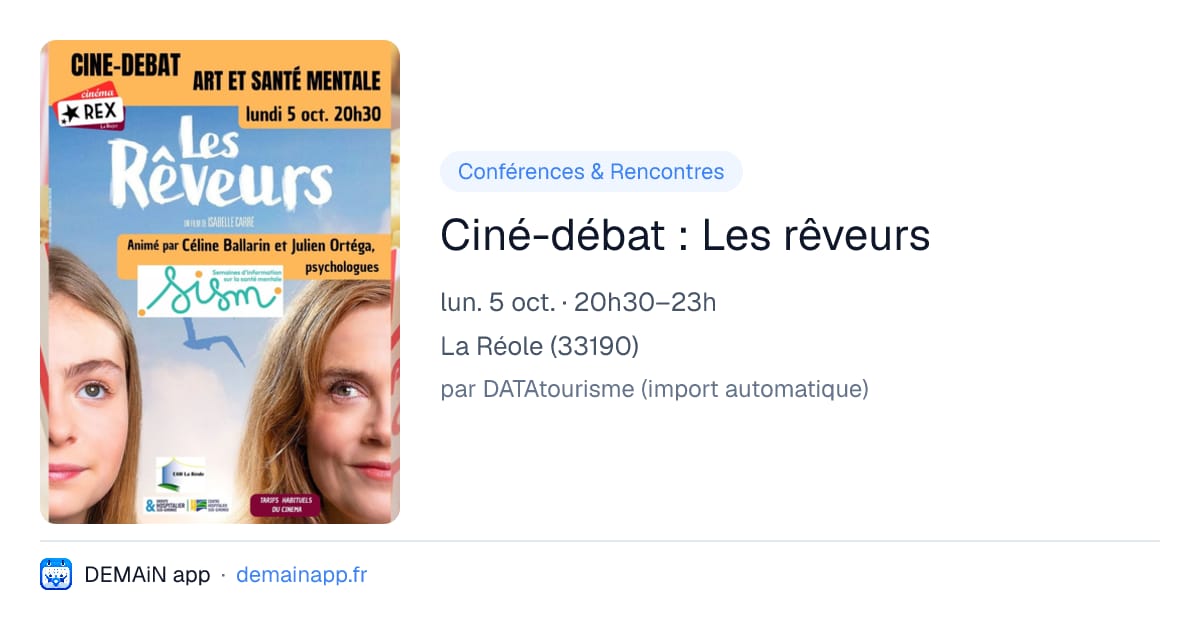 Ciné-débat : Les rêveurs — La Réole