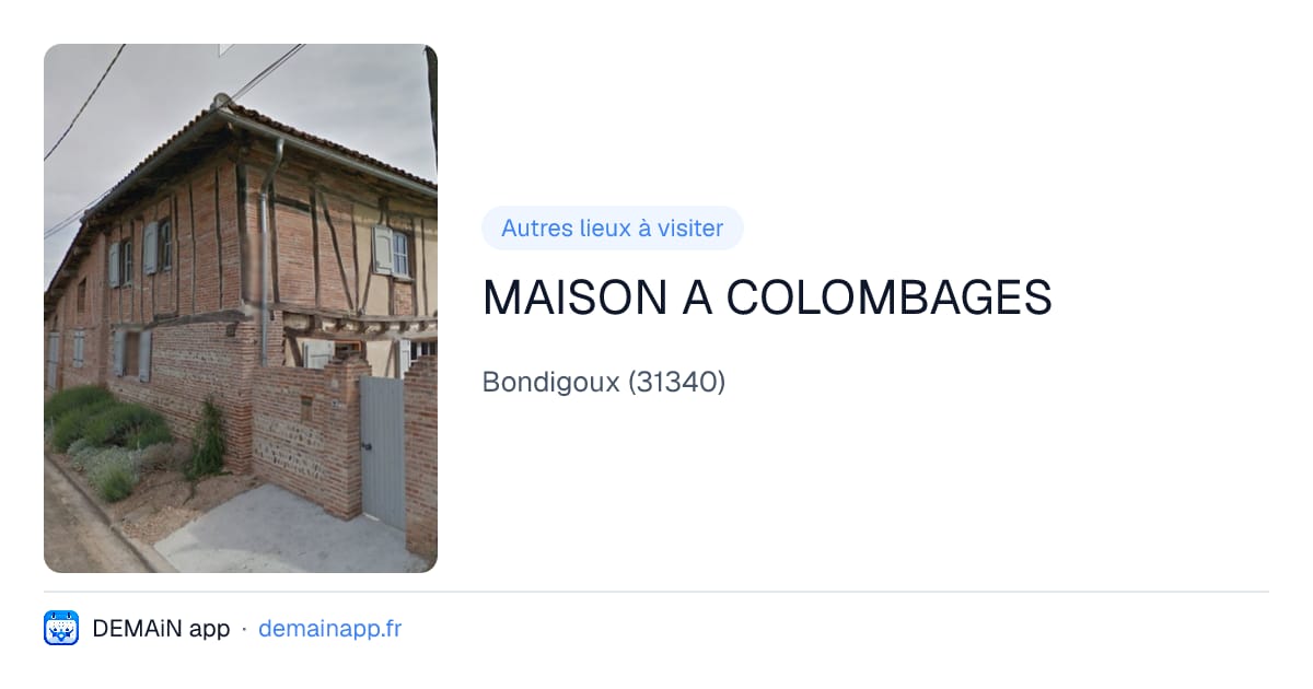 MAISON A COLOMBAGES — Bondigoux