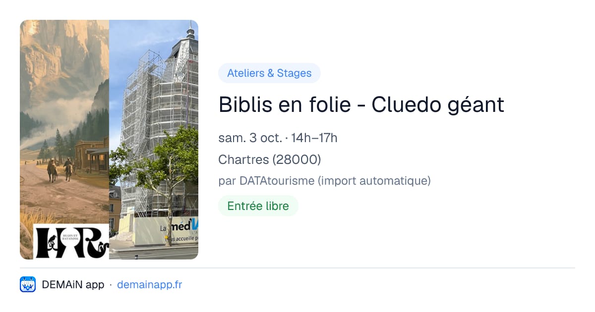 Biblis en folie - Cluedo géant — Chartres