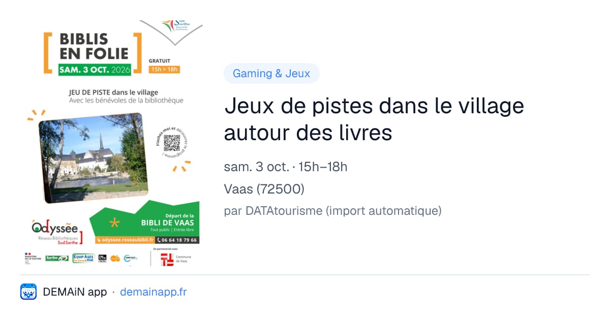 Jeux de pistes dans le village autour des livres — Vaas