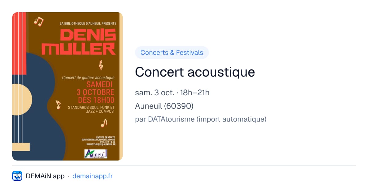 Concert acoustique — Auneuil