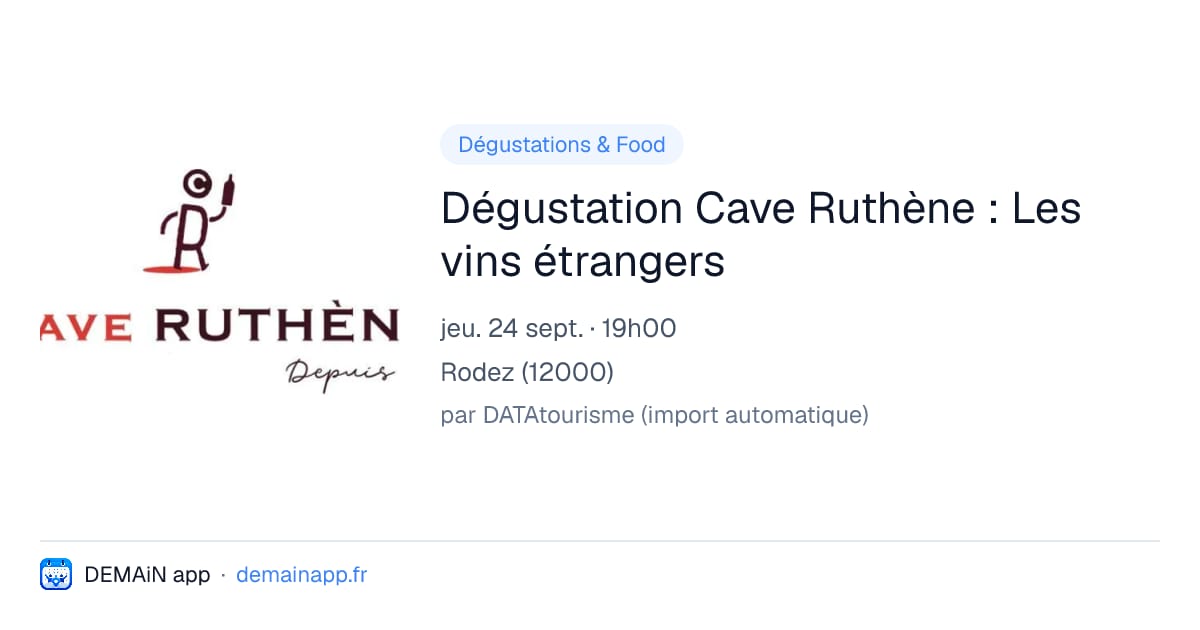 Dégustation Cave Ruthène : Les vins étrangers — Rodez