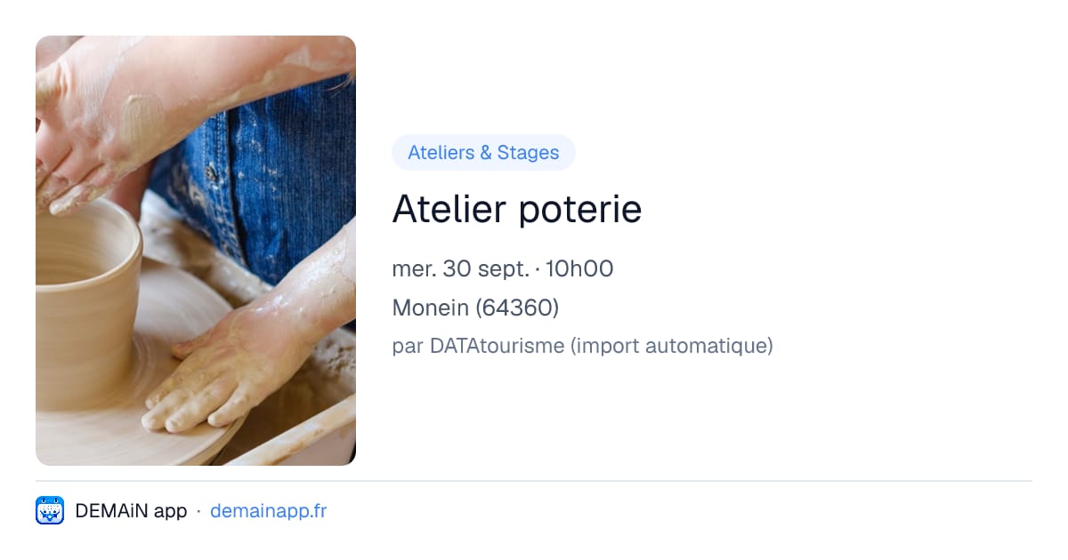 Atelier poterie — Monein