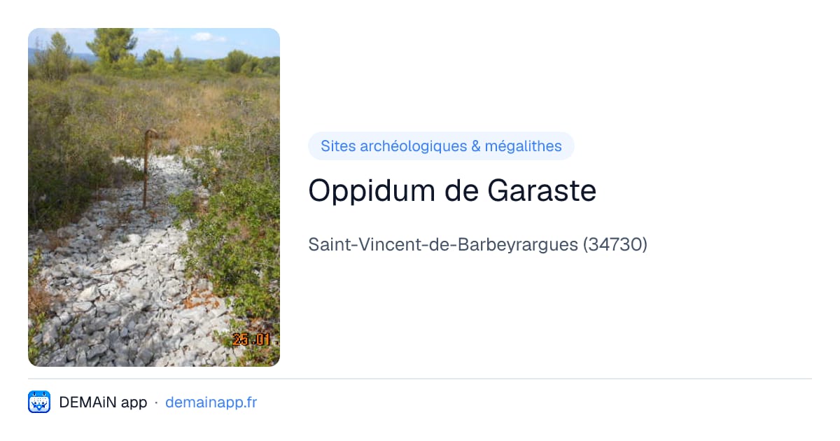 Oppidum de Garaste — Saint-Vincent-de-Barbeyrargues