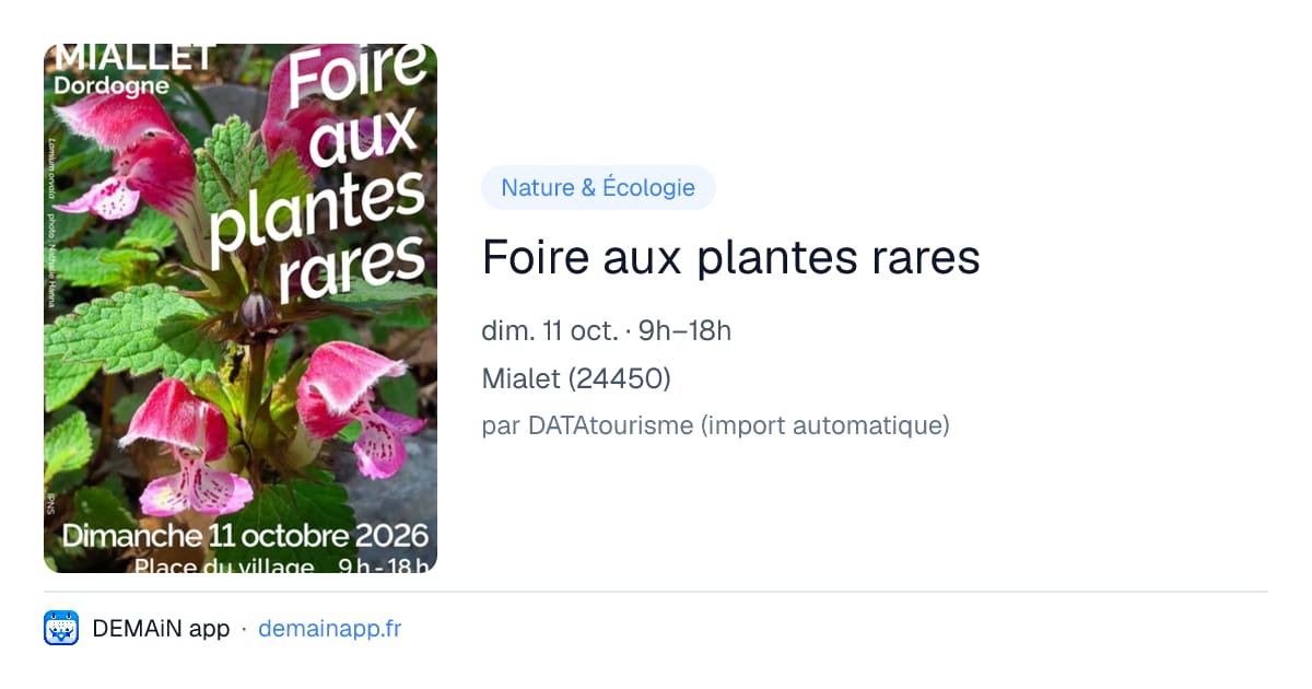 Foire aux plantes rares — Mialet