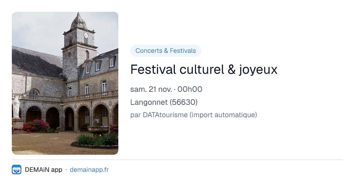 Festival culturel & joyeux — Langonnet