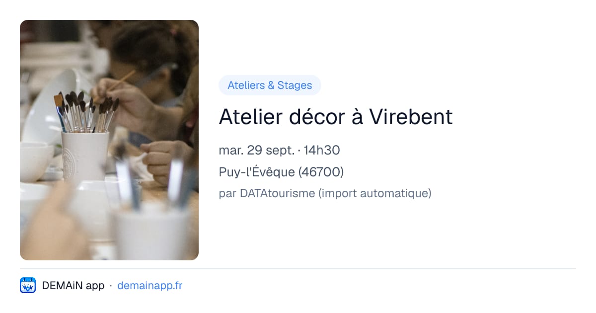 Atelier décor à Virebent — Puy-l'Évêque
