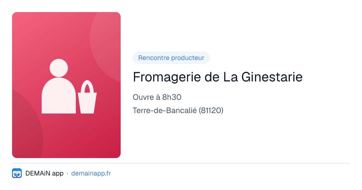 Fromagerie de La Ginestarie — Terre-de-Bancalié