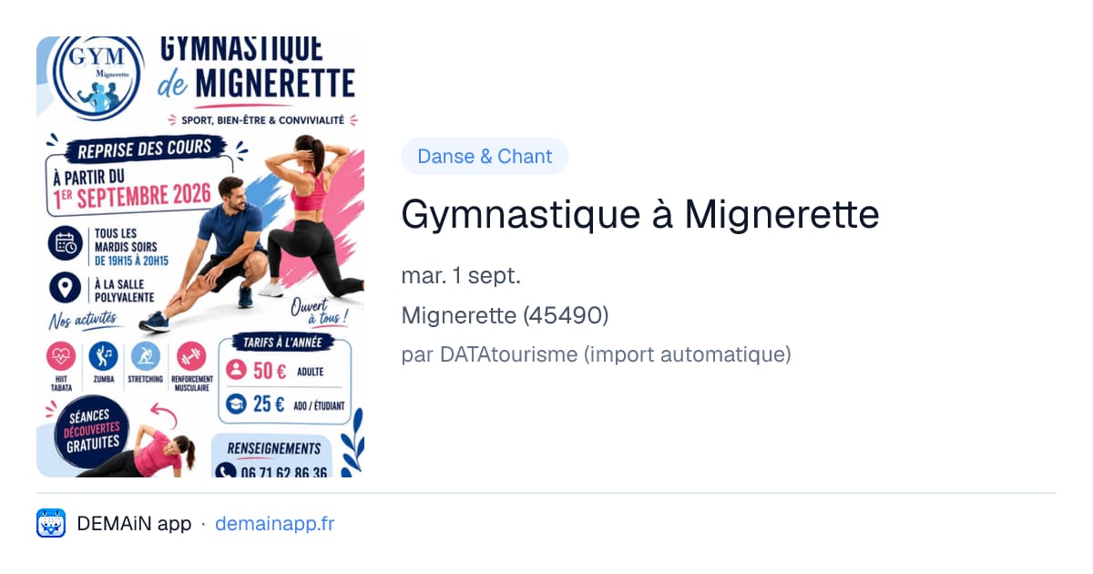 Gymnastique à Mignerette — Mignerette