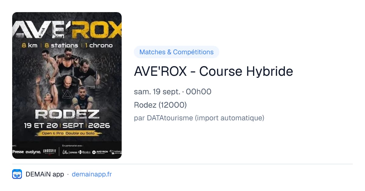 AVE'ROX - Course Hybride — Rodez