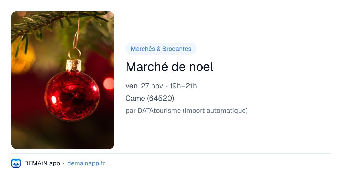 Marché de noel — Came