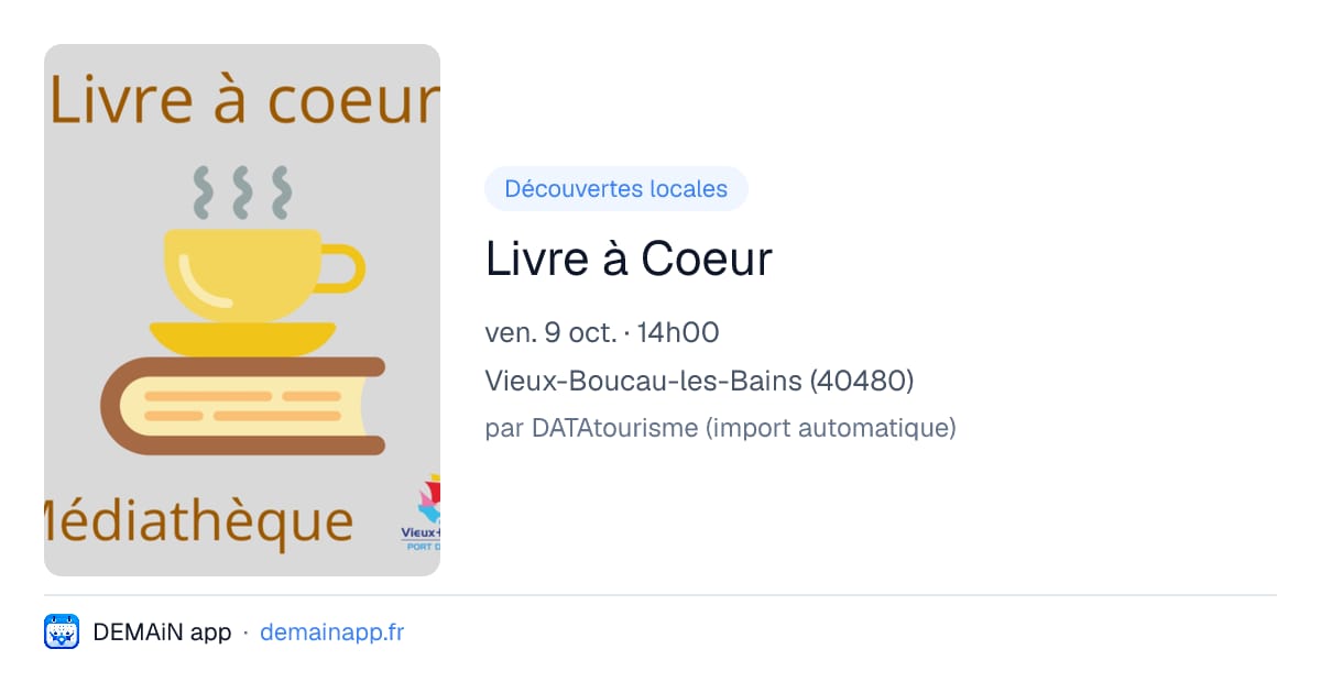 Livre à Coeur — Vieux-Boucau-les-Bains