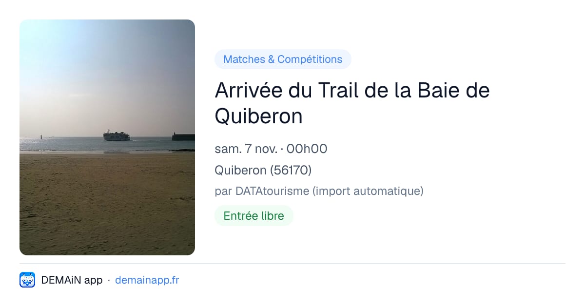 Arrivée du Trail de la Baie de Quiberon — Quiberon