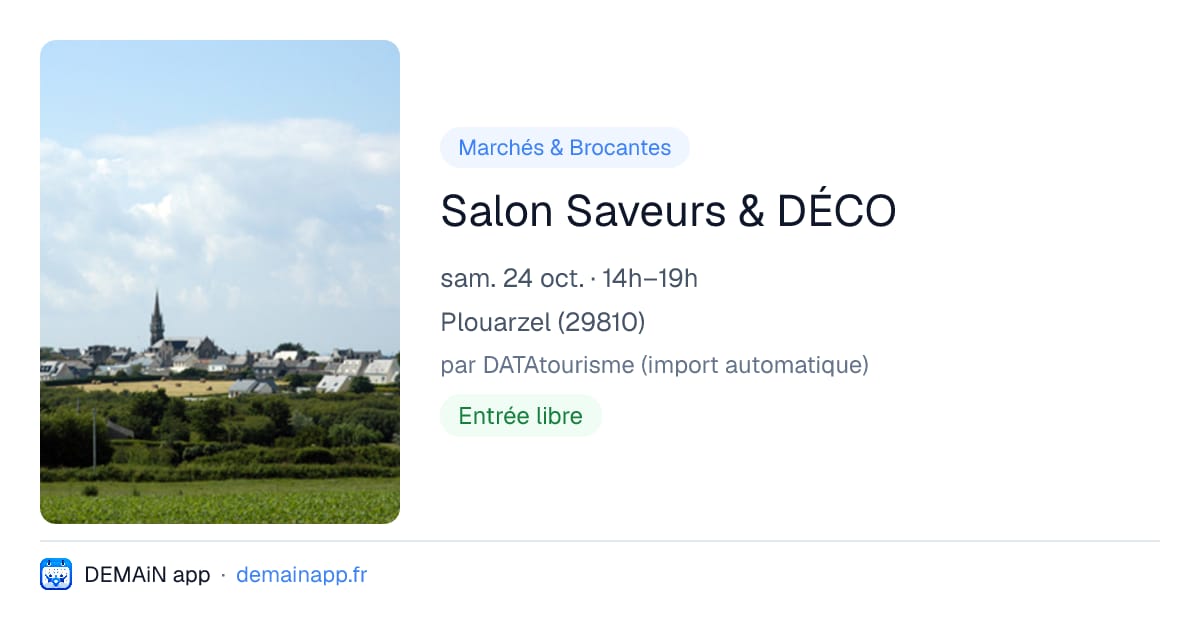 Salon Saveurs & DÉCO — Plouarzel