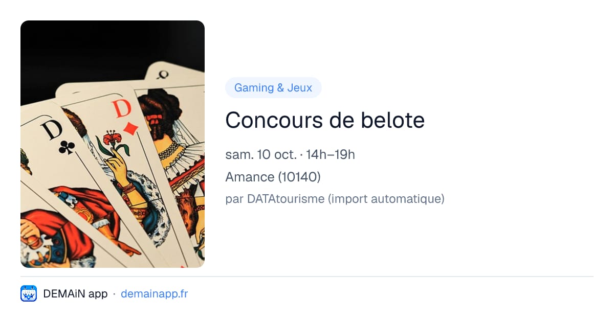 Concours de belote — Amance