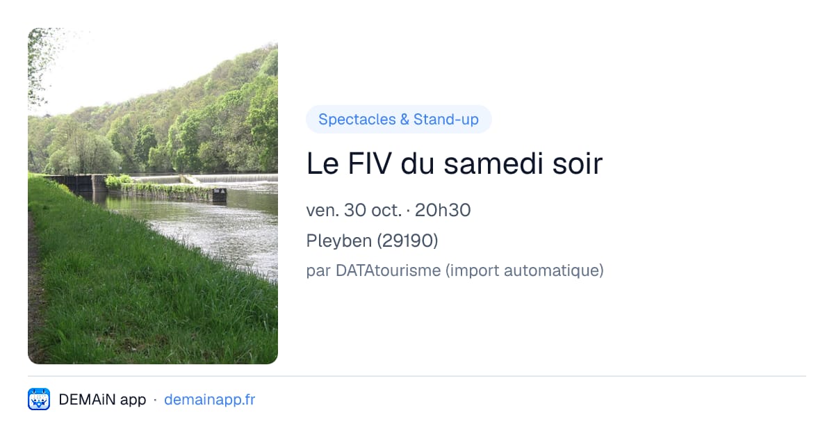 Le FIV du samedi soir — Pleyben