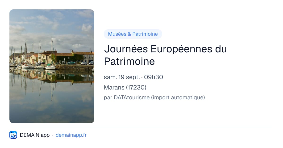 Journées Européennes du Patrimoine — Marans