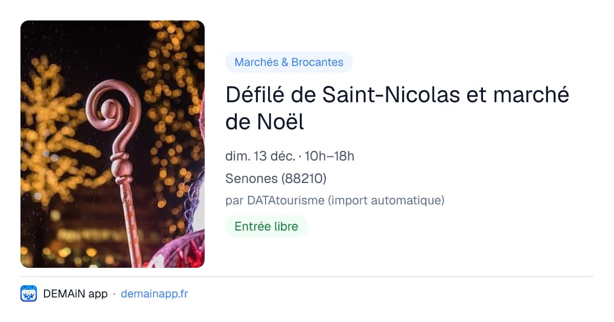 Défilé de Saint-Nicolas et marché de Noël — Senones