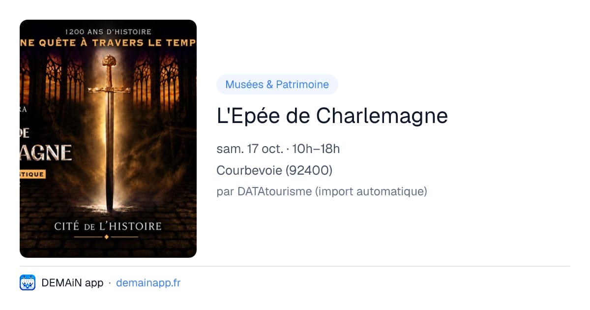 L'Epée de Charlemagne — Courbevoie