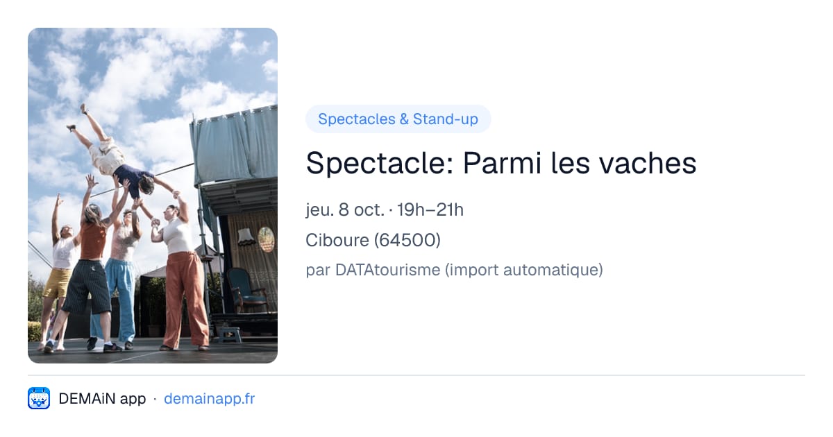 Spectacle: Parmi les vaches — Ciboure