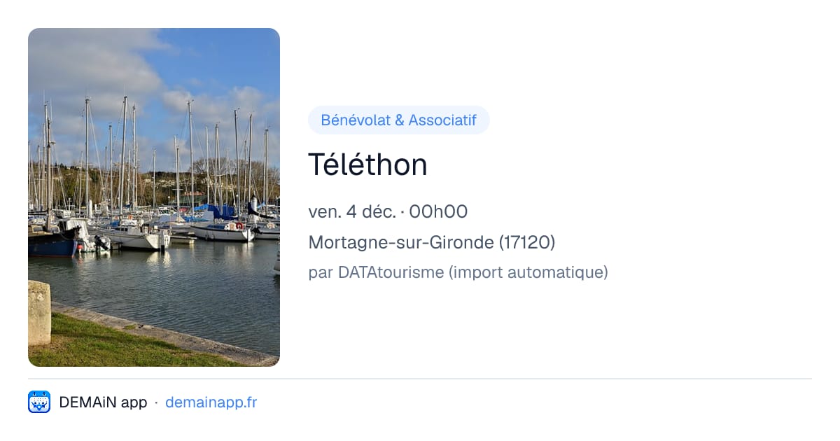 Téléthon — Mortagne-sur-Gironde