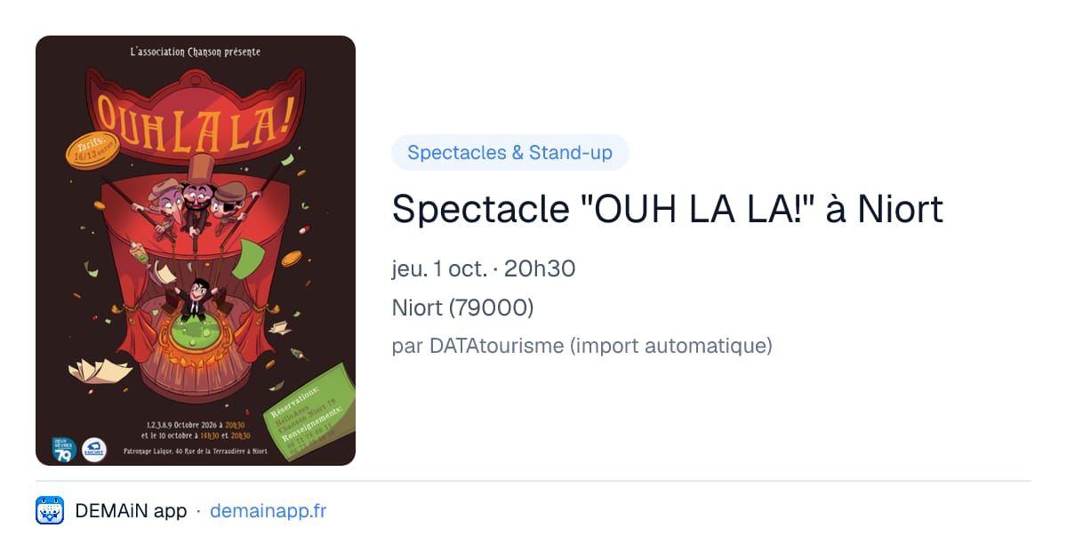 Spectacle "OUH LA LA!" à Niort — Niort