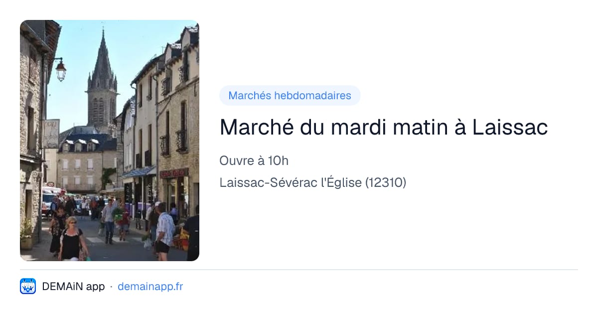 Marché du mardi matin à Laissac — Laissac-Sévérac l'Église